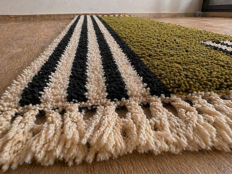 Handmade Moroccan hallway rug - custom made 75/300 cm
