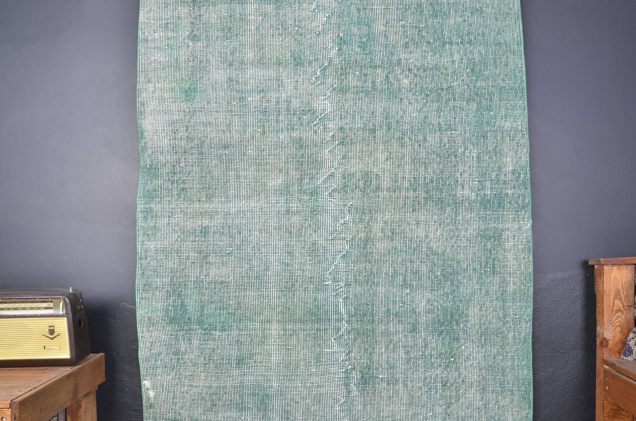 Tapis de couloir vintage turquoise sku1354