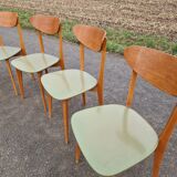 Set of 5 vintage Scandinavian style chairs