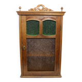 Art Deco display case in solid wood and glass, 1930s