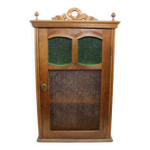 Art Deco display case in solid wood and glass, 1930s