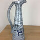 Blue ceramic pichet, ibex/goat decoration