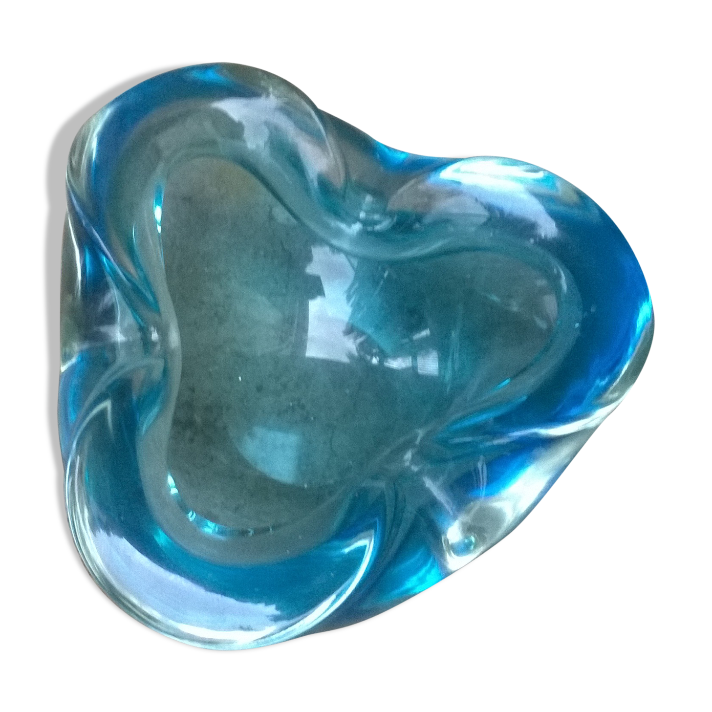 Murano Sommerso vintage glass ashtray