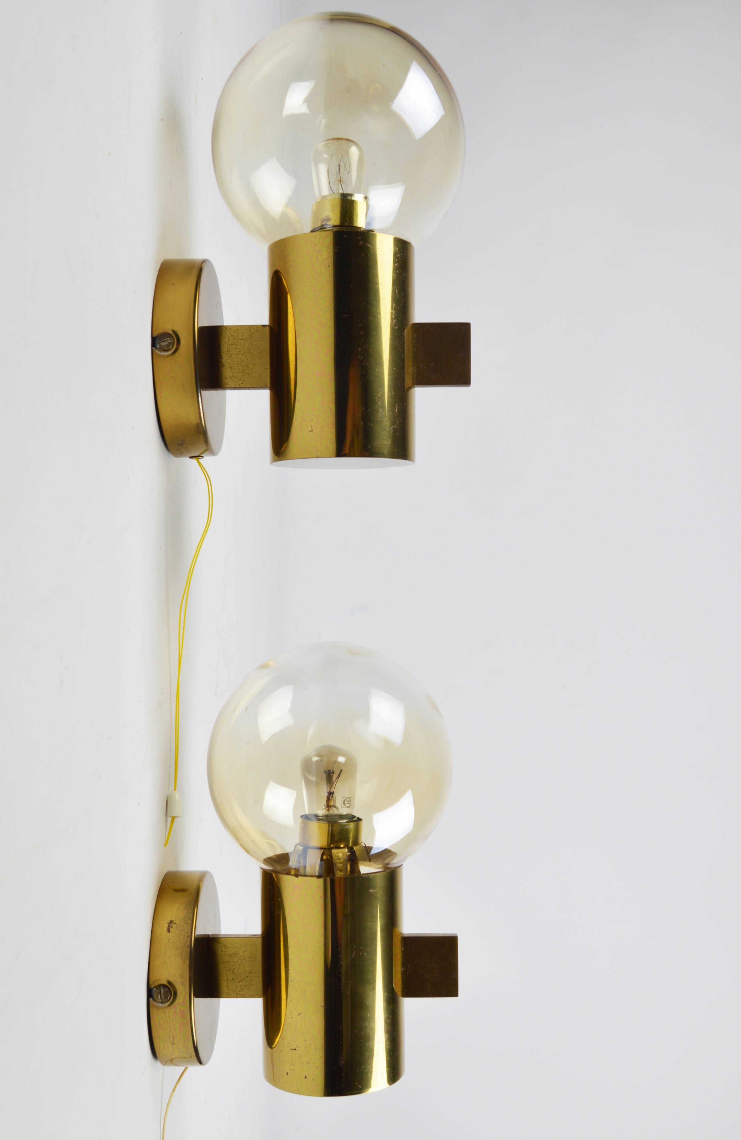Wall lamps by H. A. Jakobsson, Sweden, 1960s