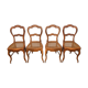 Set 4 chairs louis Philippe in caning