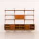 Hansen and Guldborg 3 bay teak wall unit, Denmark 1960s