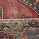 Oriental Pattern Classic Red Black Vintage Persian Rug, 132x222Cm