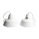 Two 50s metal enamel ceiling lamps by Axel Wedel Madsen for Louis Poulsen