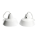 Two 50s metal enamel ceiling lamps by Axel Wedel Madsen for Louis Poulsen