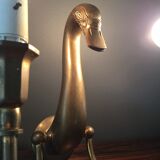 Pair d swans solid brass wall light