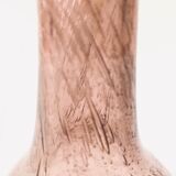 Blown and bubbled glass vase