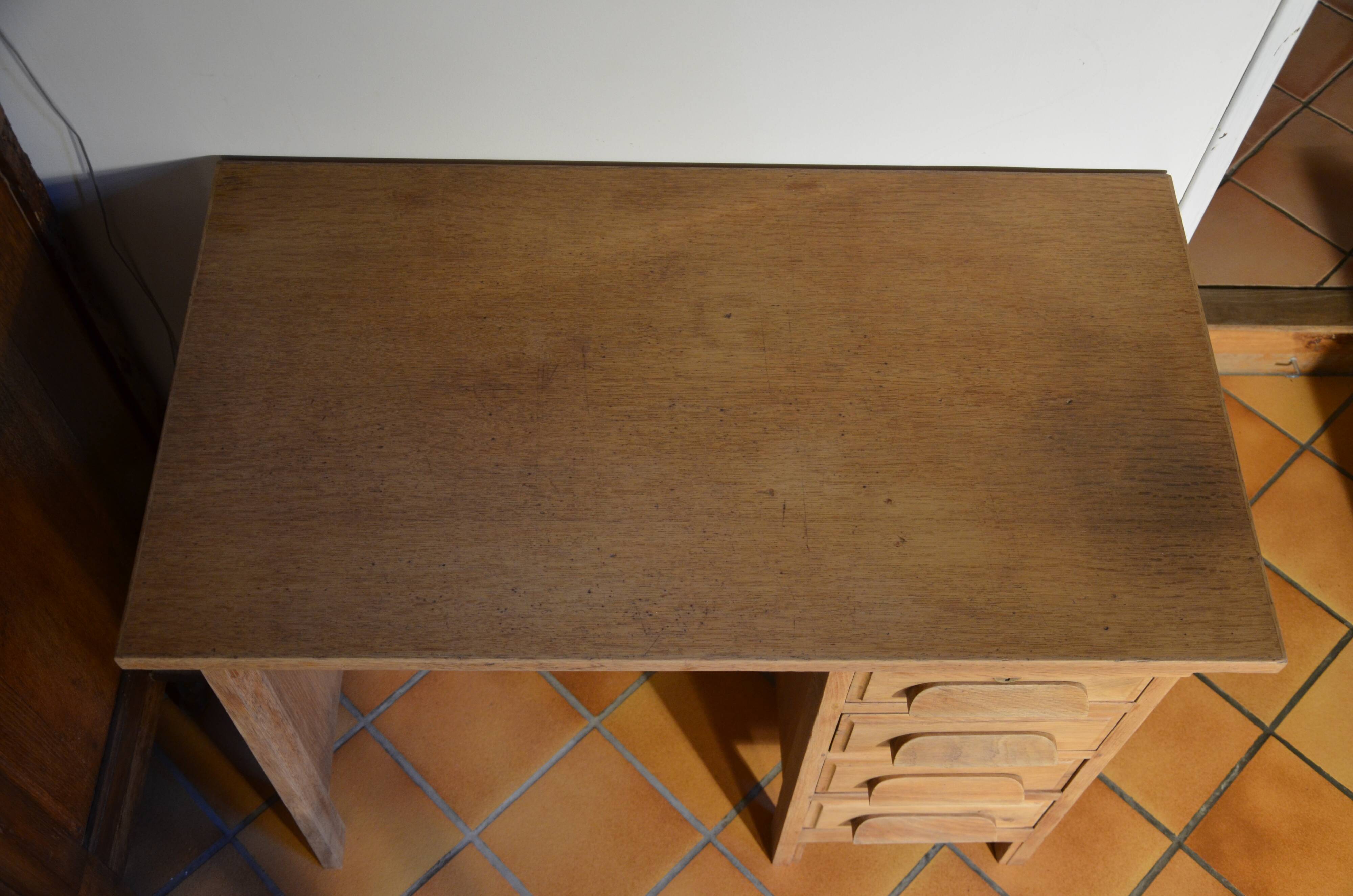 Small vintage oak administration desk