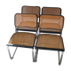 Lot of 4 chairs Cesca B32 by Marcel Breuer