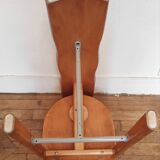 80's design solid wood high stools