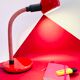 80s red articulated desk lamp