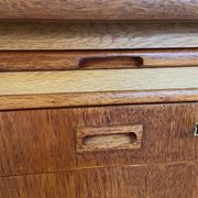 Vintage Danish desk in teak and oak by Børge Mogensen for Søborg Møbelfabrik, 1960s.