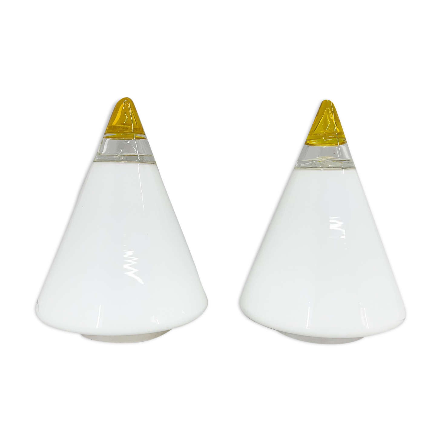 Pair of Vetri Murano table lamps by Giusto Toso, 1970's