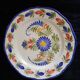 Old flat plate faience hb quimper hand-painted floral decoration