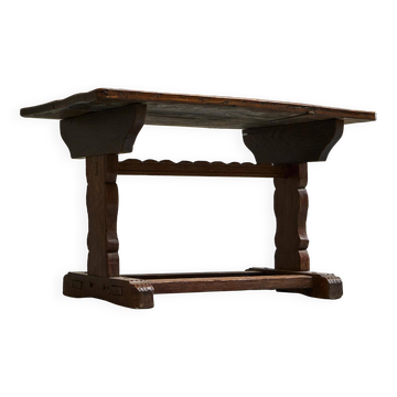 Wabi Sabi style side table in solid oak