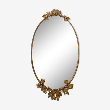 Miroir oval vintage classique - 53x26cm