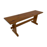 Vintage Scandinavian modern pinewood bench from the 1960's