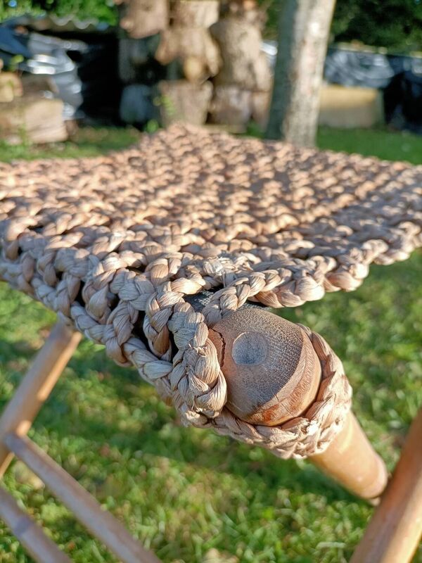 Tabouret rétro bambou