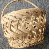 Large hand-woven wicker basket