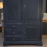 Fir cabinet with reentrant doors and drawers