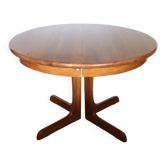 Extendable round table, solid wood, 1970