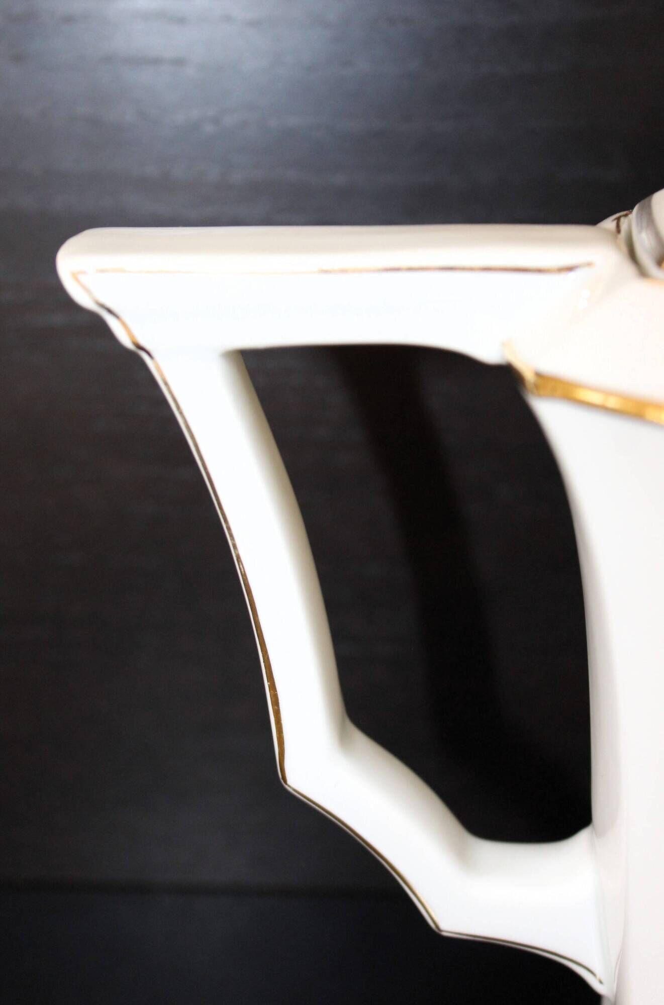 Art Deco ensemble of Czech coffee pot and sugar bowl.