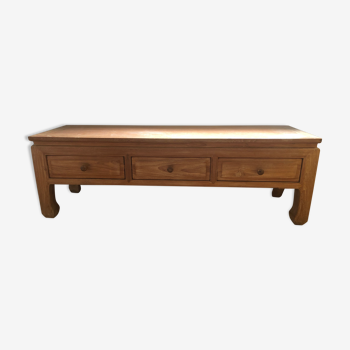 Low oak furniture 3 drawers