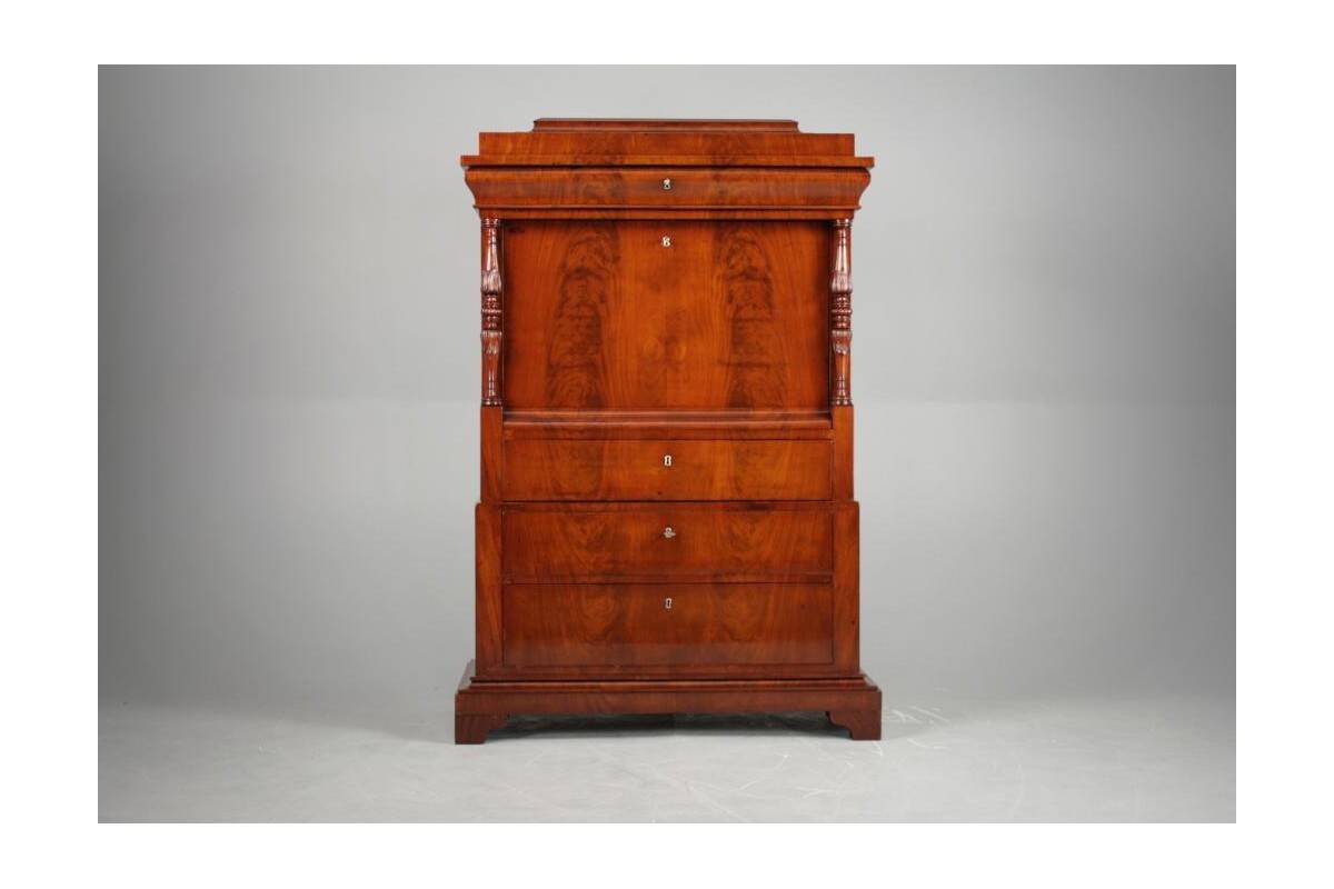 Secrétaire Biedermeier, Europe du Nord, vers 1860.
