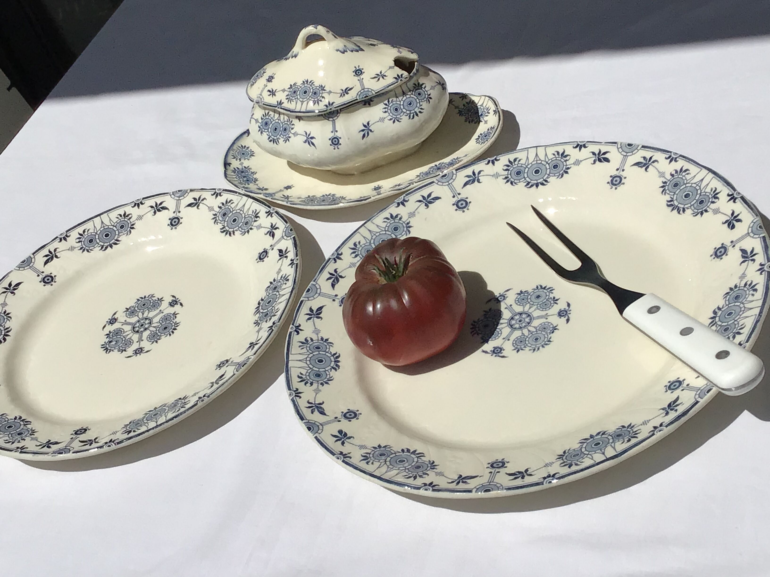 Saucière Terre de Fer Gien Copenhague bleu marine
