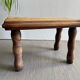 Small bench / wooden stool (bobbin decor) I