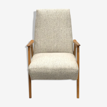 Fauteuil années 60 retapissé