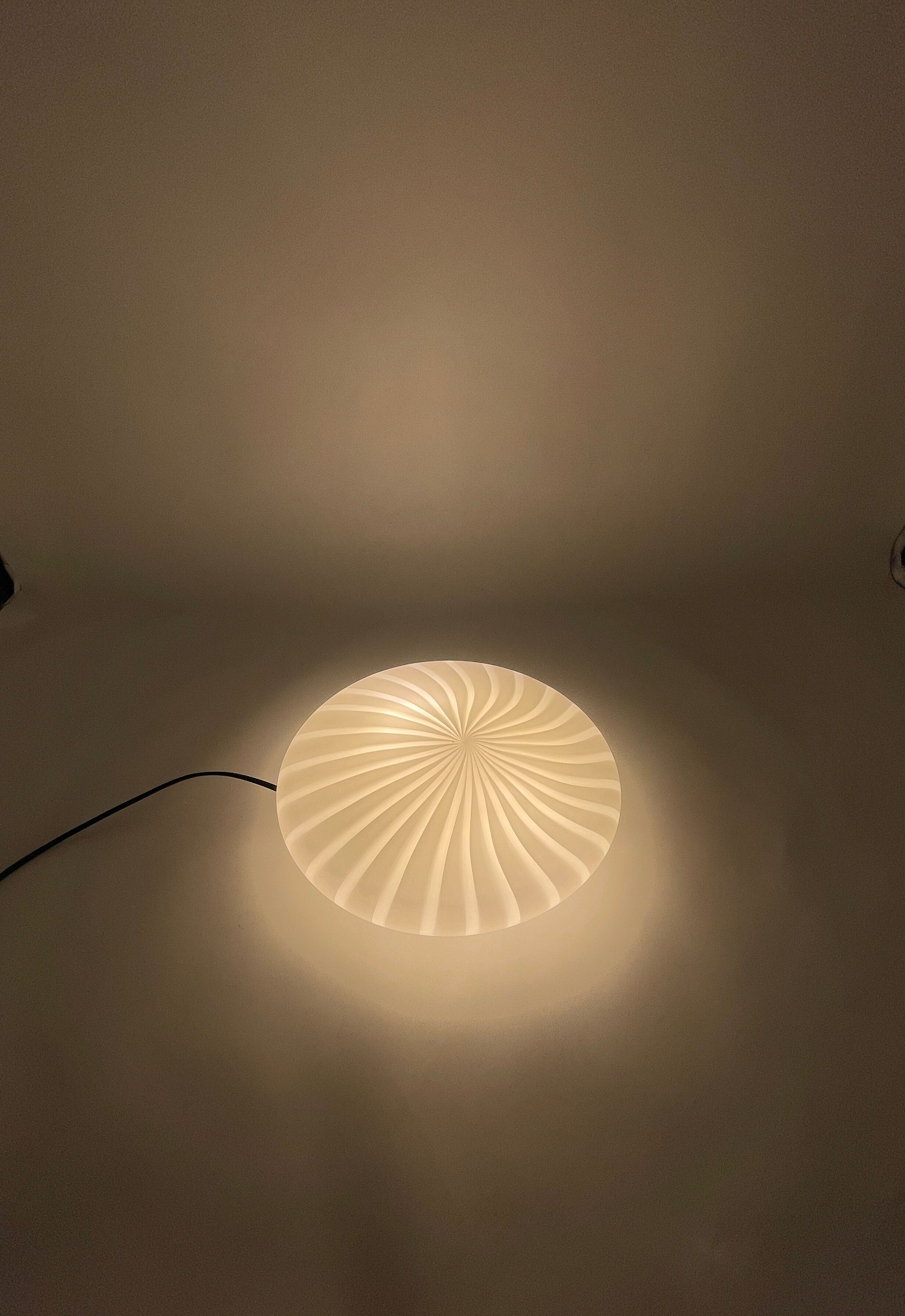 White Murano glass lamp