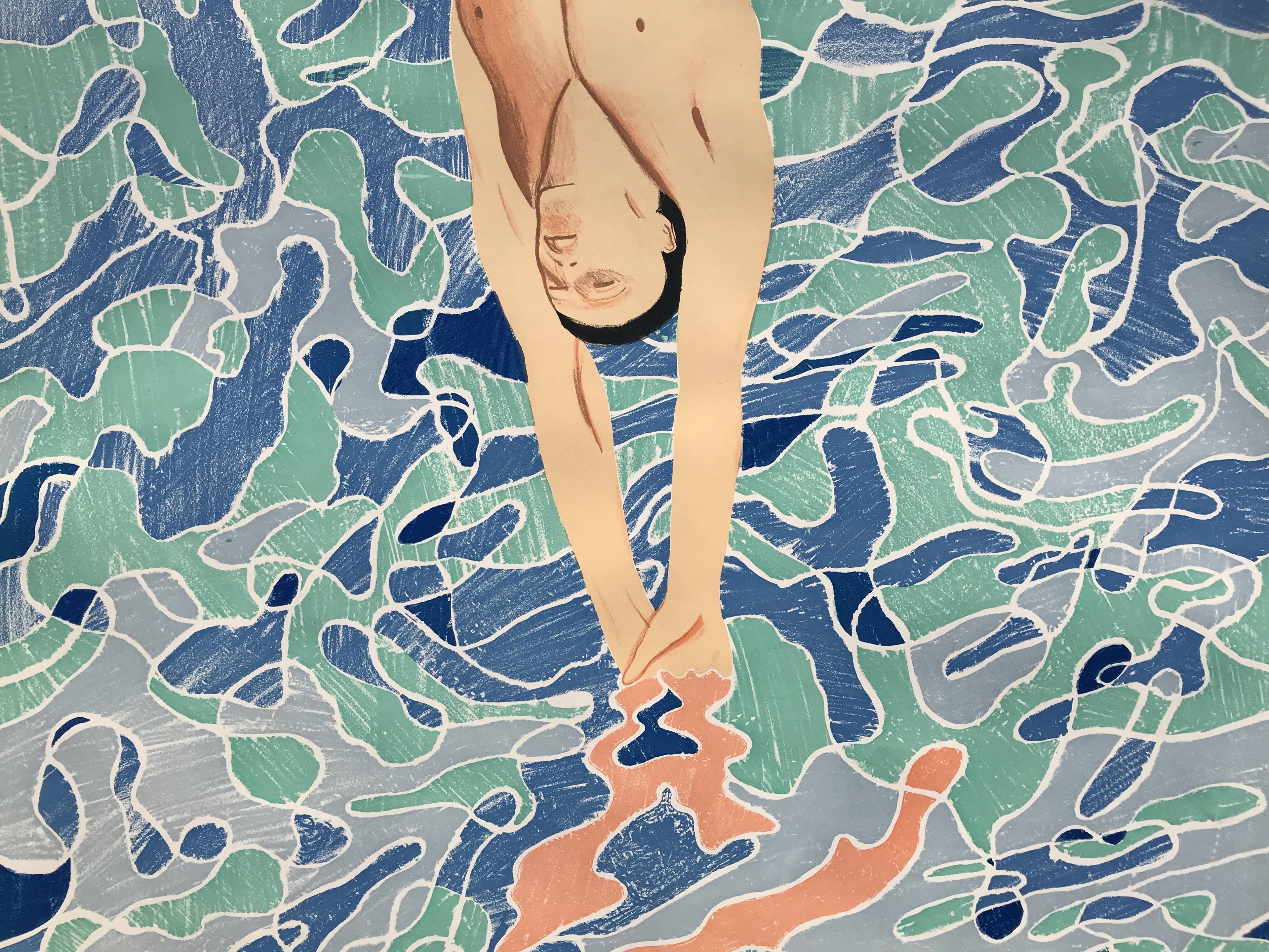 Affiche originale David Hockney (1937) Olympische Spiele München, 1972