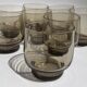 8 Verres à eau bas fumés 70’s