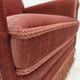 1970s, Danish armchair, salmon pink furniture velour, beech wood.