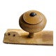 3-spoke turned wooden hook