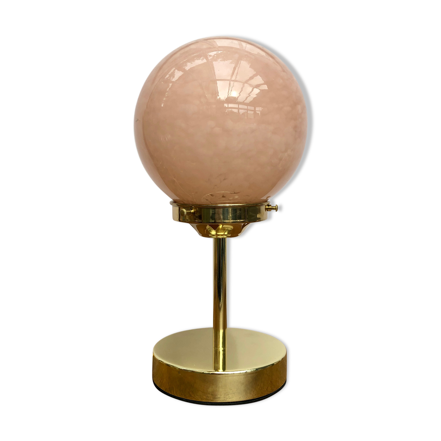Clichy Rose vintage glass globe lamp
