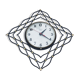 Horloge murale moderniste ORTF en fer laqué, verre et laiton - France 1960