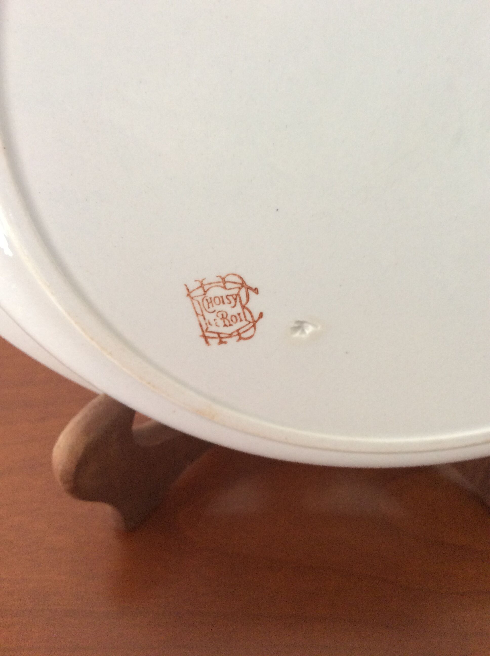 Old hollow dish round earthenware choisy le roi