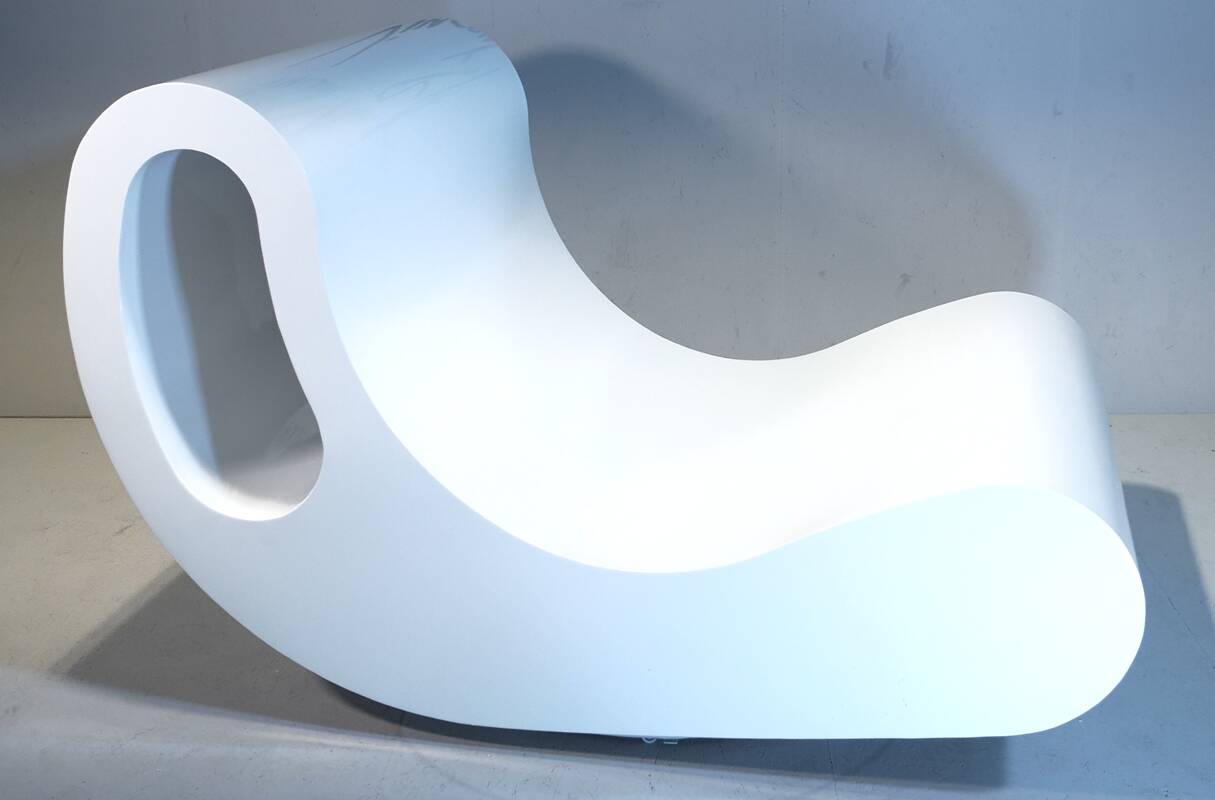 "Surmoi" Contemporary designer furniture in welded aluminium, signed.