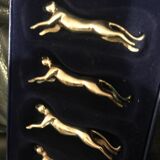 Set of 6 panther knife holders