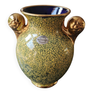 Vase boule effet craquelé