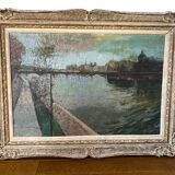 Landscape of Paris and the Seine