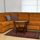 Yellow corduroy modular sofa, 1970s, set of 5