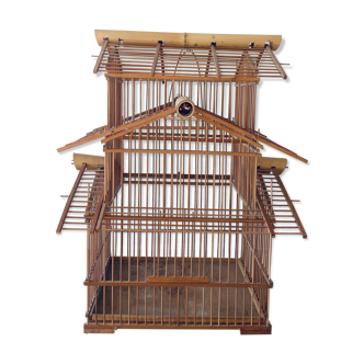 Asian bamboo birdcage