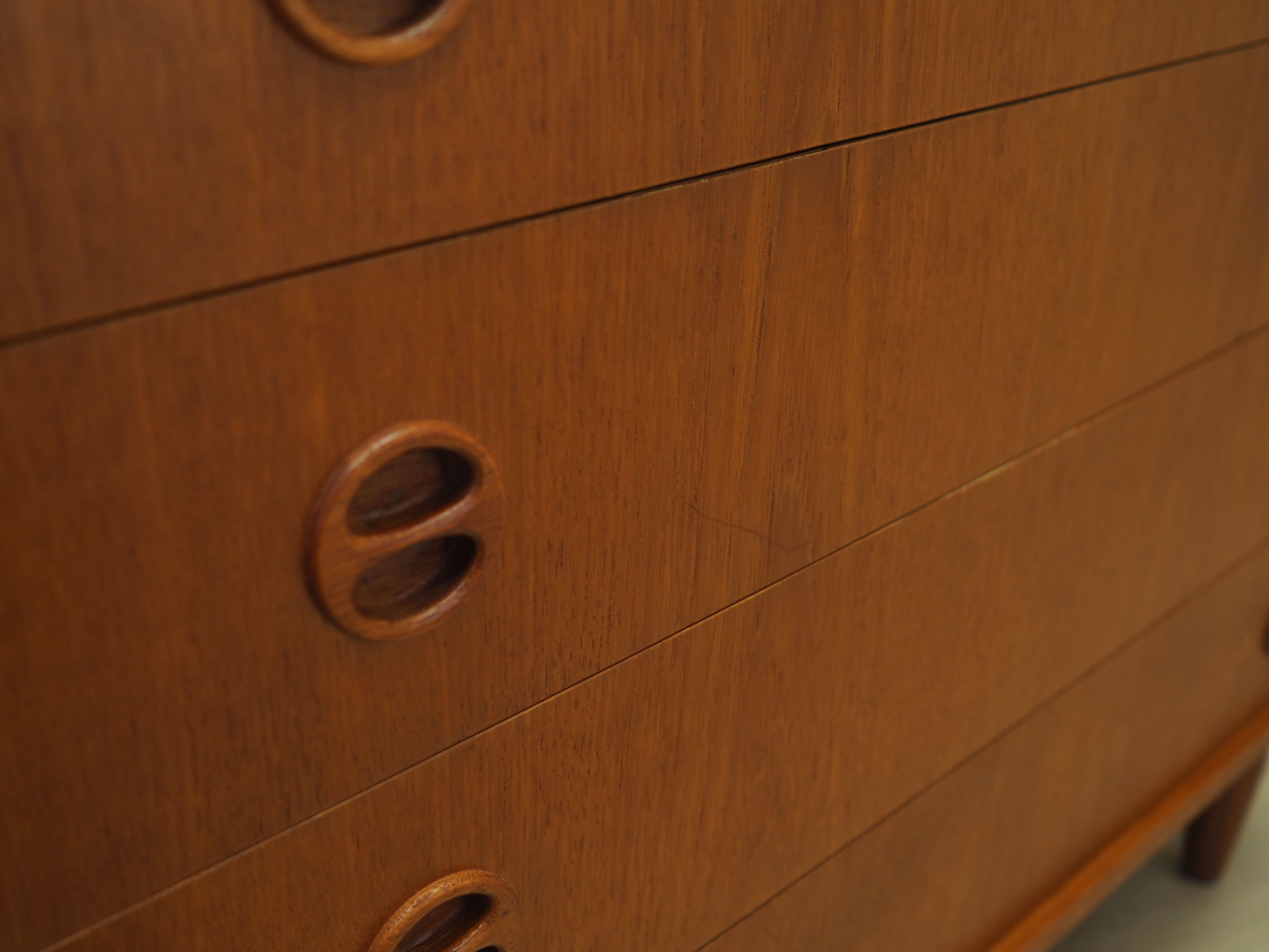 Commode en teck, design danois, années 1970, Danemark